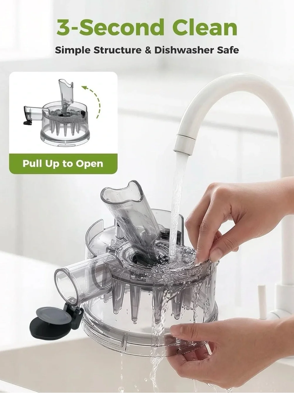 3-in-1 Cold Press Juicer Machine Smart Touch Masticating Juicers Whole Fruit &